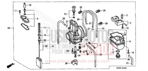 VERGASER (2) CR250R1 de 2001